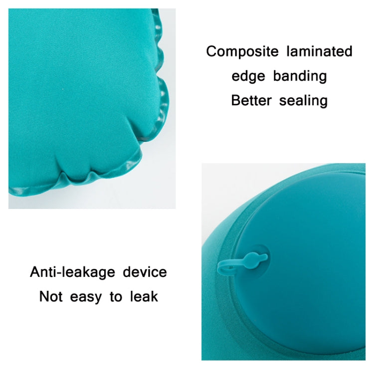 Travel Inflatable Press U-Shaped Neck Guard Pillow, Colour: Flocked U009-03（Light Gray）