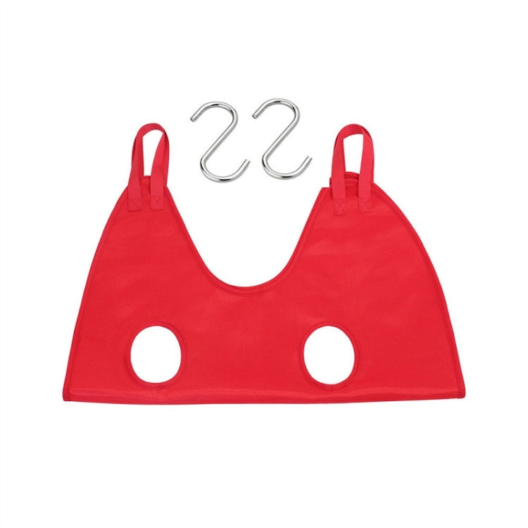 Small & Medium Pet Grooming Polyester Hanging Hammock, Size： L(Red)