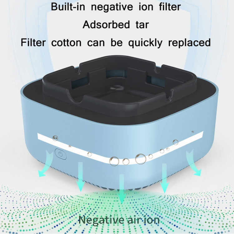 Electronic Ashtray Household Air Purifier(Sky Blue)