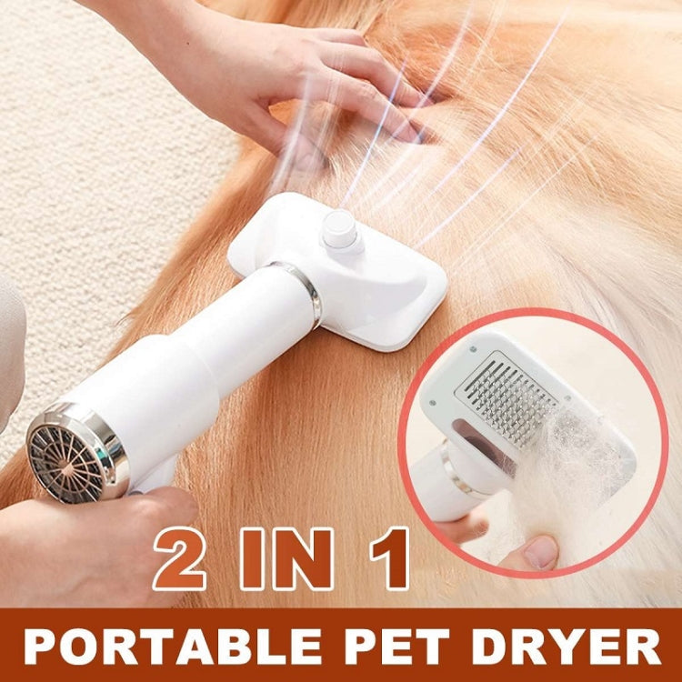 Pet Electric Comb Cat And Dog Brushing Cleaning Hair Dryer, Specification: US Plug(3 Generation 866 White)