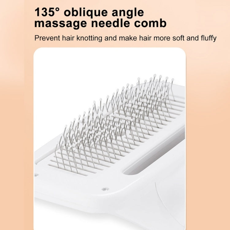 Pet Electric Comb Cat And Dog Brushing Cleaning Hair Dryer, Specification: AU Plug(3 Generation 866 White)