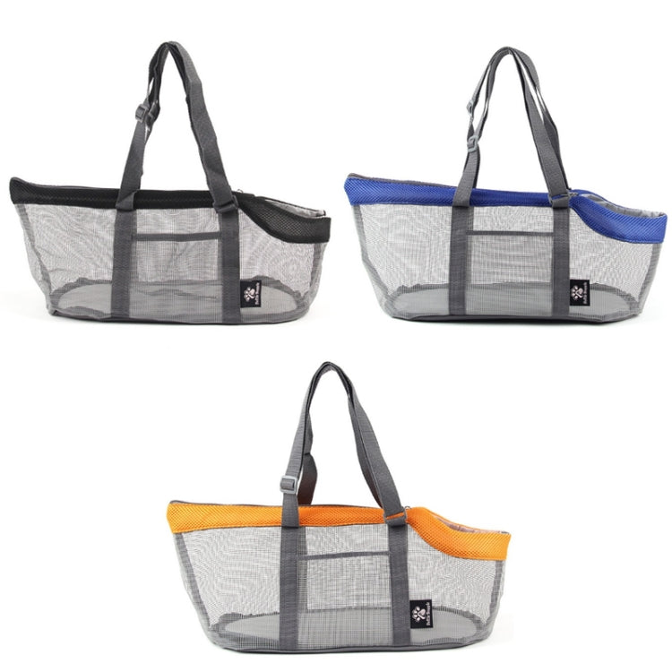 Pttie Baggie Panoramic Breathable Dog Outing Handbag(0901B Grey + Blue)