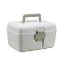Household Sealed And Divided Double-Layer Portable Medicine Box(Green)