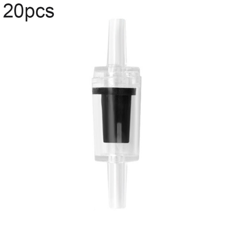 20 PCS Fish Tank Oxygen Pump Trachea Check Valve, Specification: 4mm (Black)