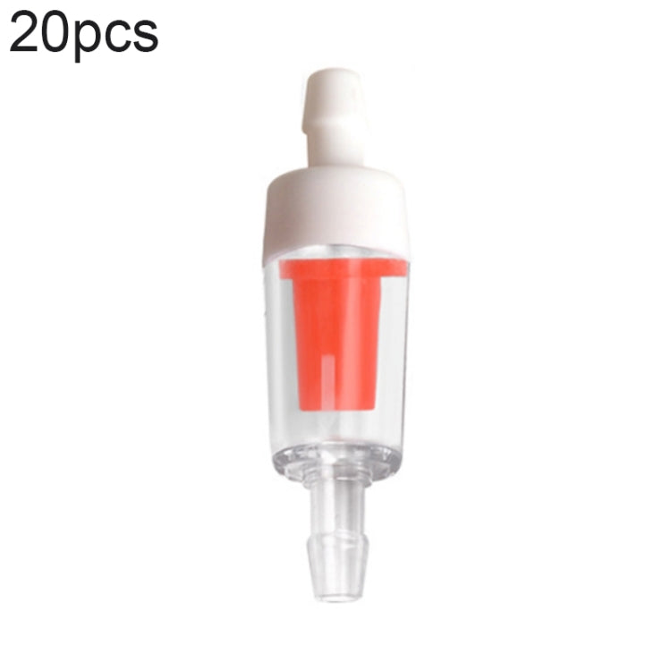 20 PCS Fish Tank Oxygen Pump Trachea Check Valve, Specification: 4mm (White Red)