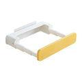 Retractable Washbasin Rack Without Punching Toilet Rack Without Storage (White Yellow)