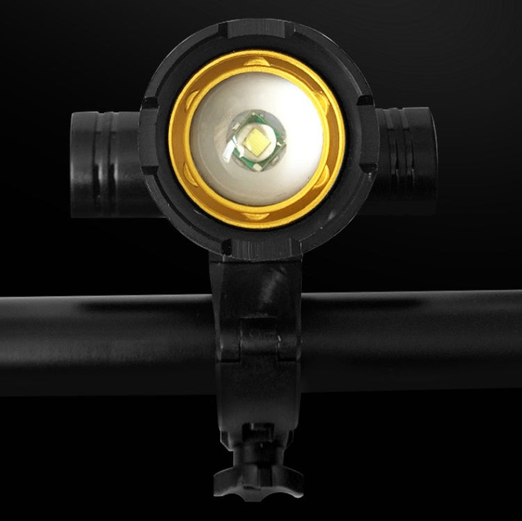 7602 LED USB Charging Telescopic Zoom Bicycle Front Light, Specification: Headlight + 056 Taillight