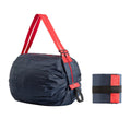 Shopping Bag Foldable Travel Shoulder Portable Bag(Navy)