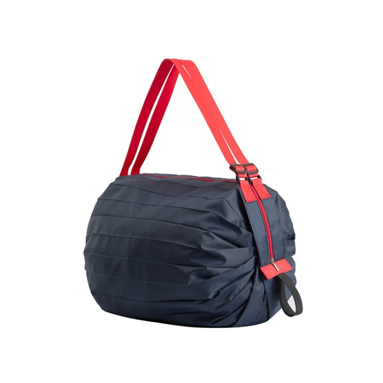 Shopping Bag Foldable Travel Shoulder Portable Bag(Navy)