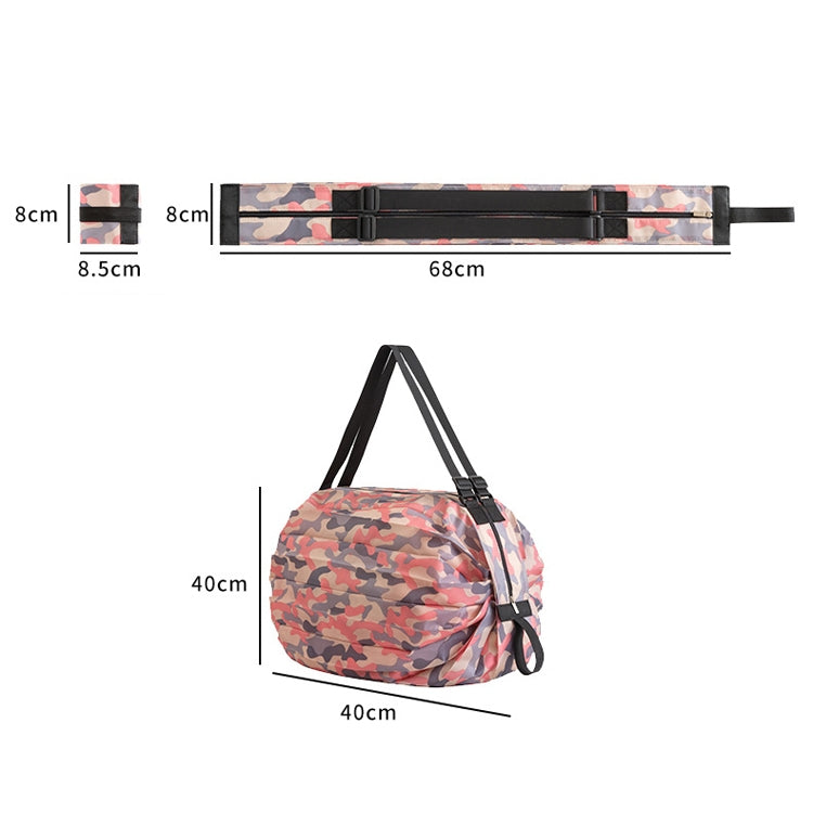 Shopping Bag Foldable Travel Shoulder Portable Bag(Navy)
