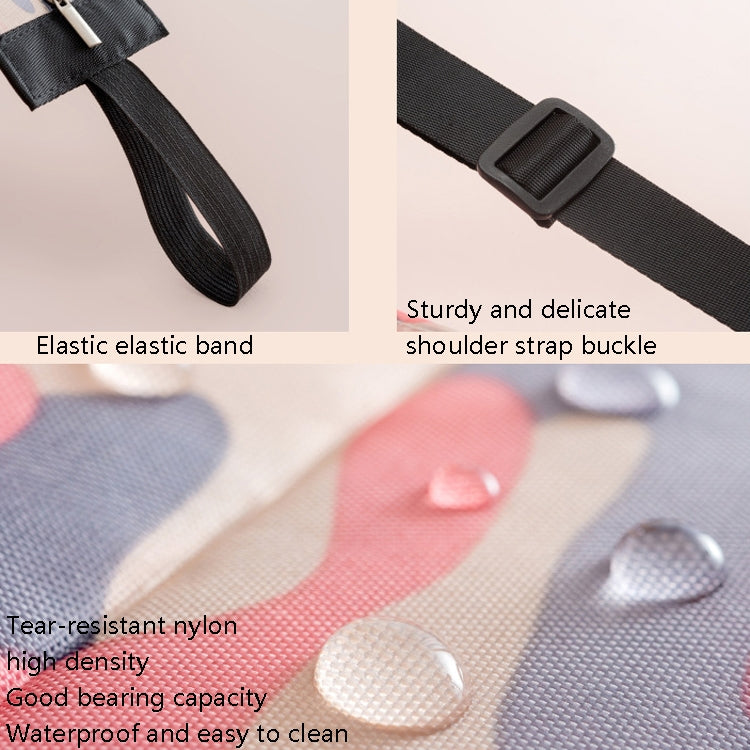 Shopping Bag Foldable Travel Shoulder Portable Bag(Navy)