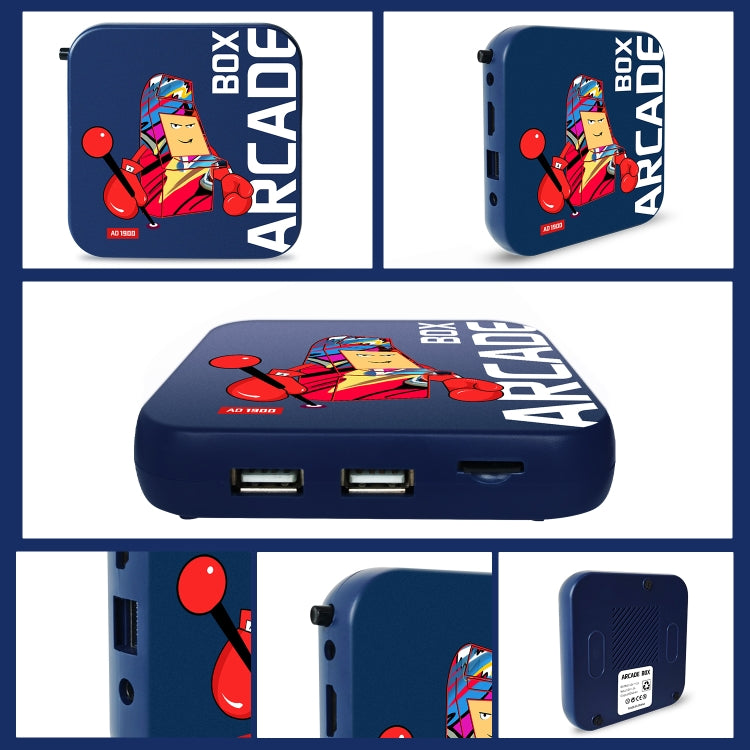 Arcade Box 256G Wired Video Game Machine Box 4K HD Display For PS1/PSP/N64/DC, UK Plug