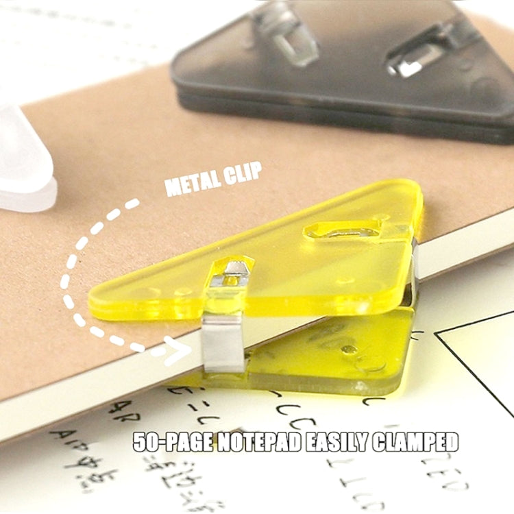 14 PCS Student Test Paper Storage Triangle Book Edge Clip(Transparent Red)