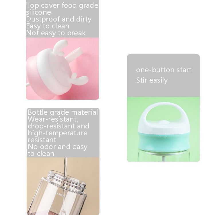 V7 Automatic Electric Stirring Cup Plastic Shake Cup(Light Green)