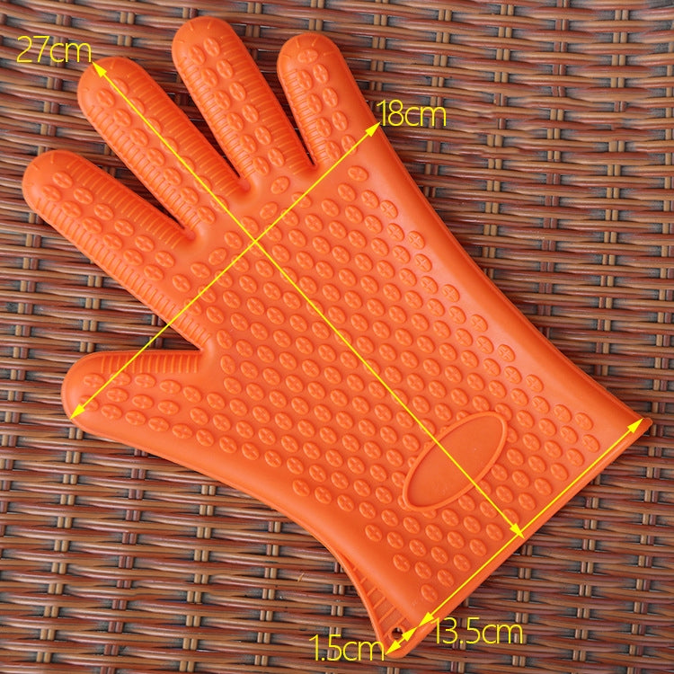 2 PCS Silicone Insulation Baking Oven Microwave Dish Clip Gloves, Colour: Pink