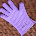 2 PCS Silicone Insulation Baking Oven Microwave Dish Clip Gloves, Colour: Purple