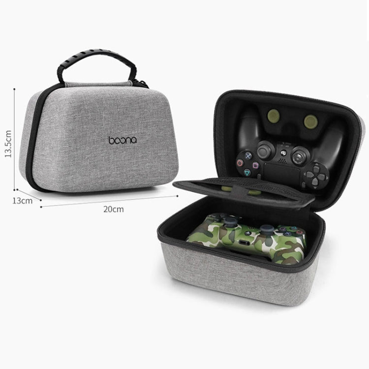Baona EVA Hard Shell Gamepad Storage Bag For PS5 / PS4 / Xbox / Switch Pro, Style: Double-layer  Black