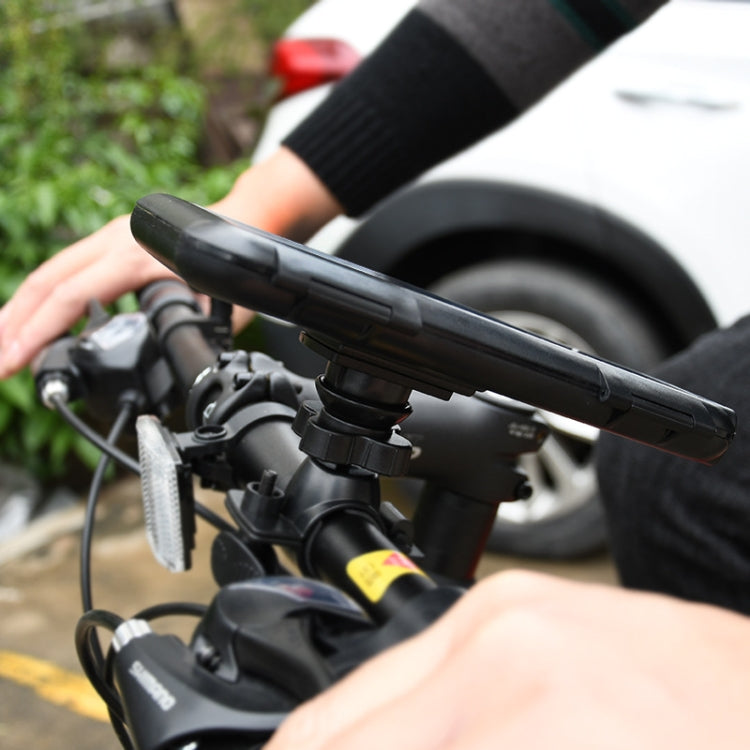 Motorcycle Bicycle Waterproof Mobile Phone Holder, Style: Flat Button (6.5 inch)