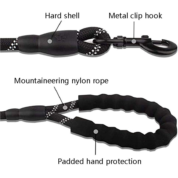 Pet Supplies Reflective Dog Pull Rope, Size: Long 200cm Thick 1.2cm(Sky Blue)