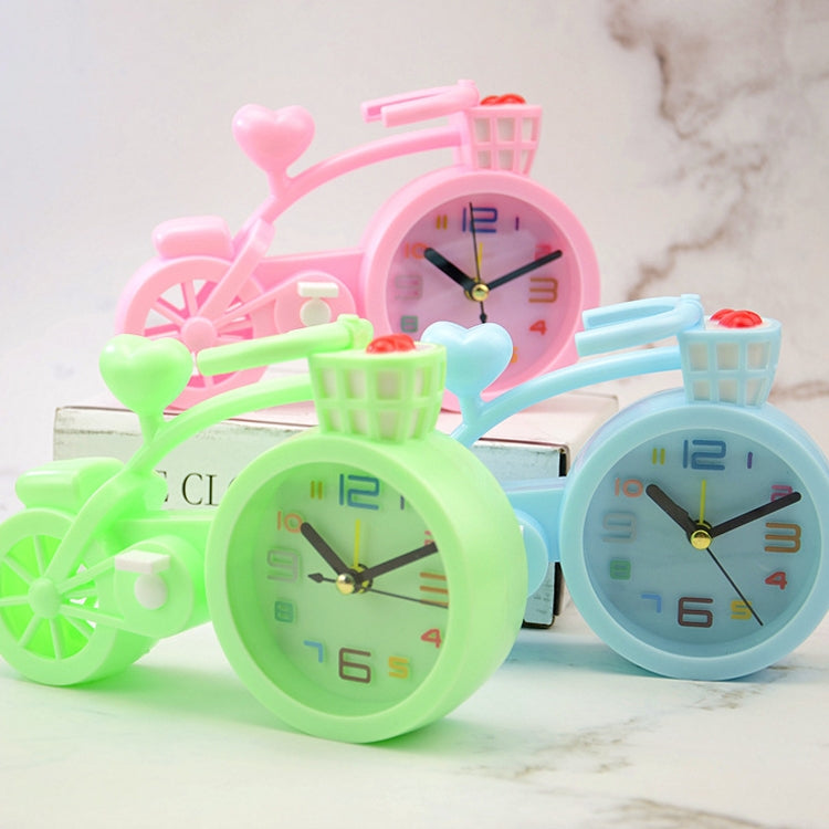 Bicycle-shaped Desktop Alarm Clock Student Gifts(Grass Green)