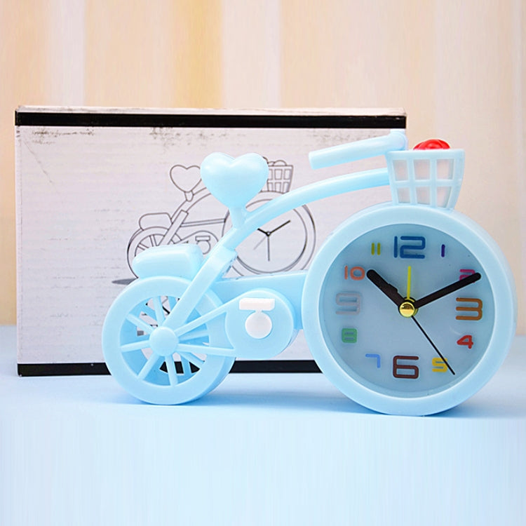 Bicycle-shaped Desktop Alarm Clock Student Gifts(Light Pink)
