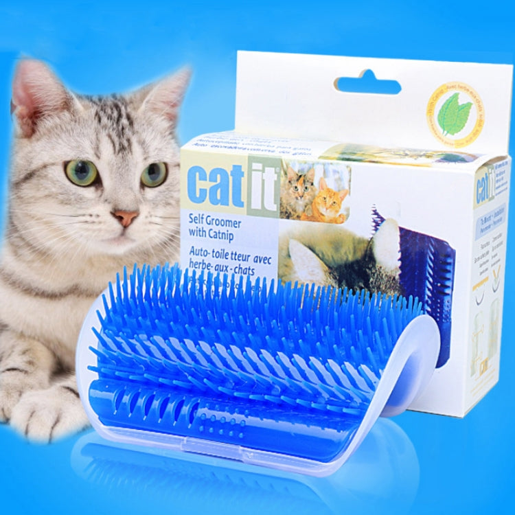 Pet Cat Corner Rub Hair Massage Brush(Black)