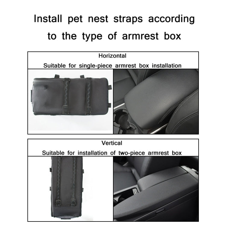 Car Central Control Seat Pet Portable Bed Pad, Colour: Square Gray+Summer Mat(42x20x22cm)