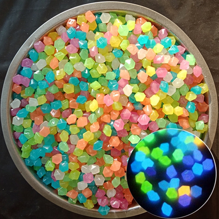 Garden Aquarium Landscape Resin Luminous Rhombus Stone(Mixed Color)
