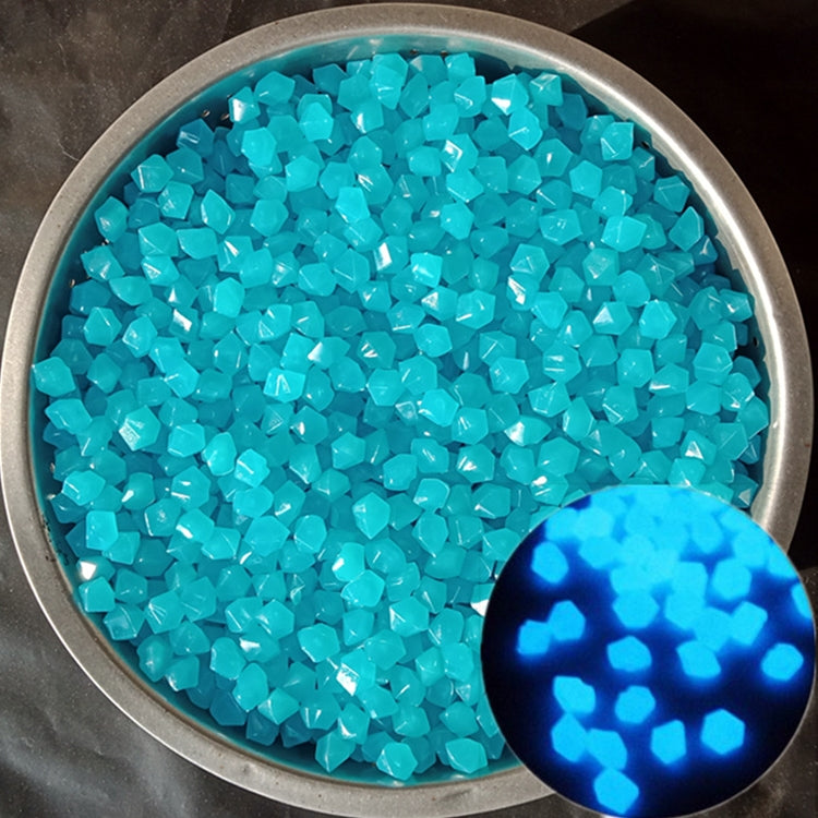 Garden Aquarium Landscape Resin Luminous Rhombus Stone(Blue)