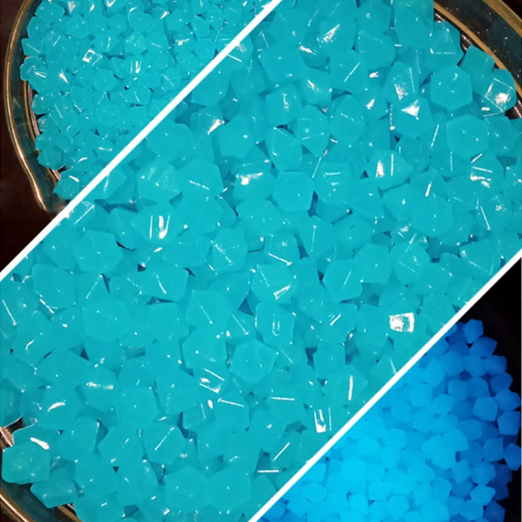 Garden Aquarium Landscape Resin Luminous Rhombus Stone(Blue)