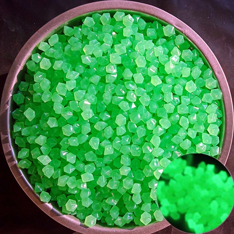 Garden Aquarium Landscape Resin Luminous Rhombus Stone(Cyan)