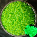 Garden Aquarium Landscape Resin Luminous Rhombus Stone(Green)
