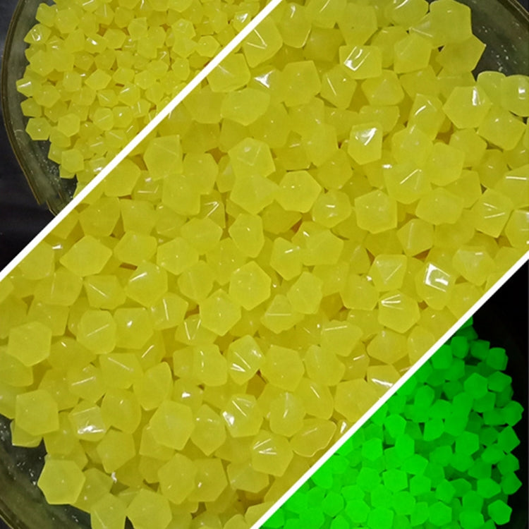Garden Aquarium Landscape Resin Luminous Rhombus Stone(Yellow)