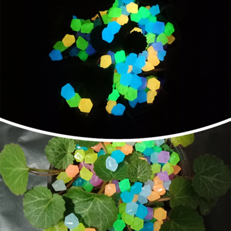 Garden Aquarium Landscape Resin Luminous Rhombus Stone(Green)