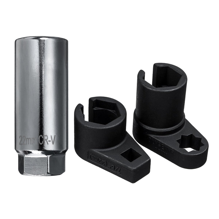 3 In 1 Manganese Steel Chrome-Plated Small Mouth Oxygen-Containing Sensor Disassemble Sleeve