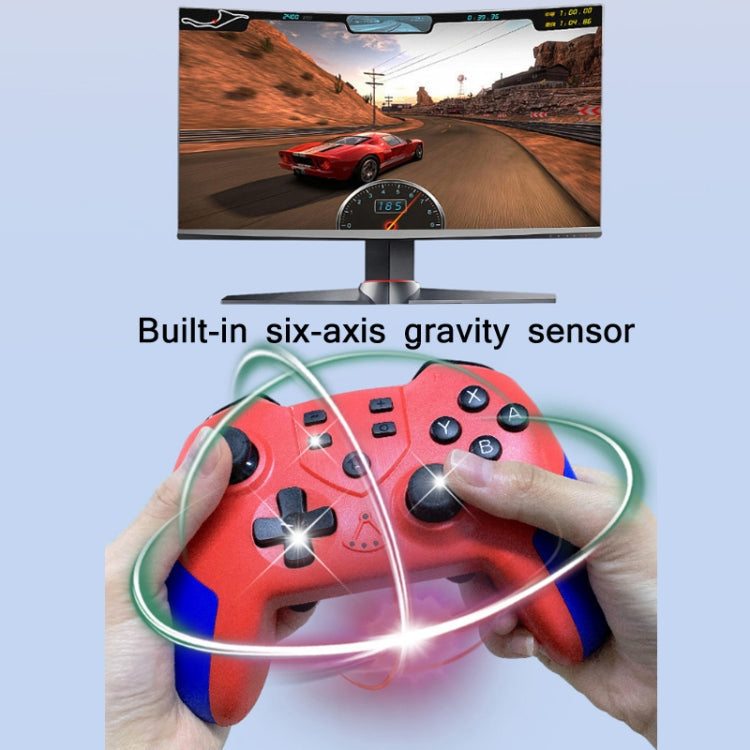 T23 Macro Programming Six-Axis Wireless Bluetooth Handle With NFC For Switch Pro(Mary Red)