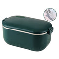 48W 1L  304 Stainless Steel Heating Lunch Box Can Be Plugged In US Plug(Green)