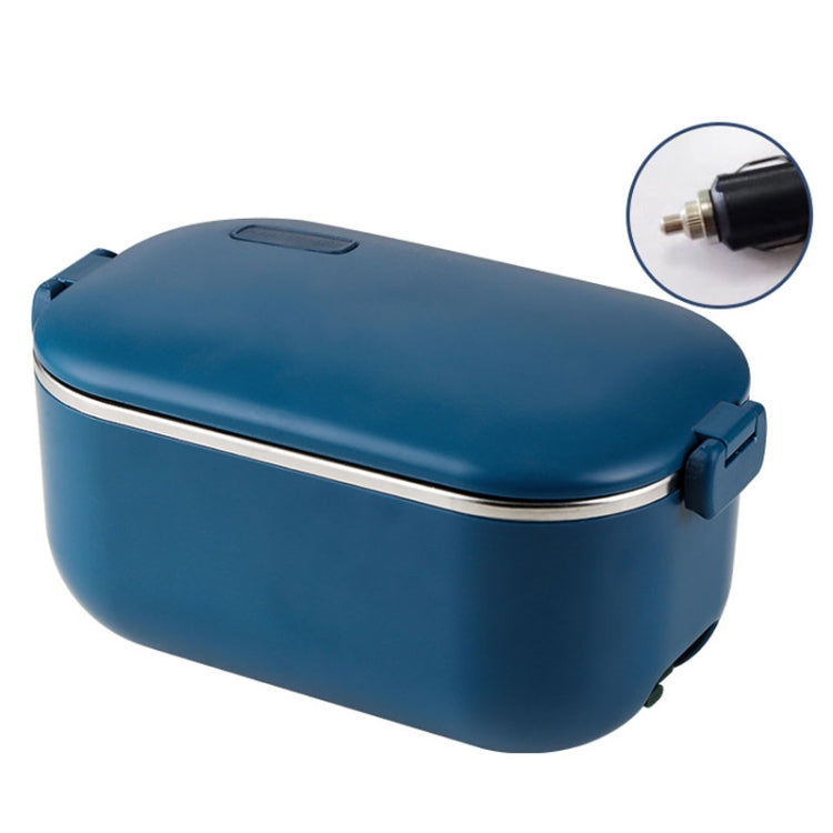 48W 1L  304 Stainless Steel Heating Lunch Box Can Be Plugged In 12V Car Plug(Blue)
