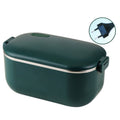 48W 1L  304 Stainless Steel Heating Lunch Box Can Be Plugged In EU Plug(Green)