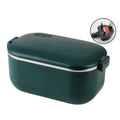 48W 1L  304 Stainless Steel Heating Lunch Box Can Be Plugged In UK Plug(Green)