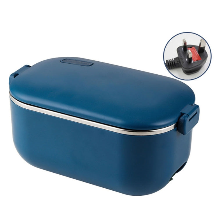 48W 1L  304 Stainless Steel Heating Lunch Box Can Be Plugged In UK Plug(Blue)