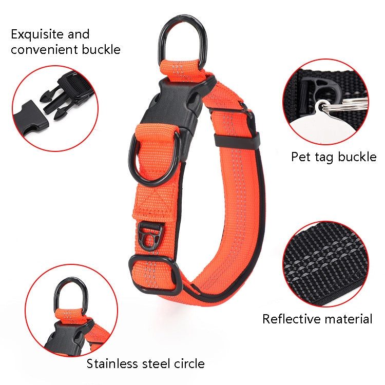 CW1100 Telescopic Dog Collar, Specification: XL 35-55cm(Orange)