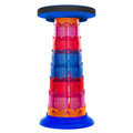 Outdoor Portable Lotus Heightened Folding Telescopic Stool(Shining Blue)