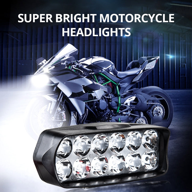 2 PCS MK-265 Motorcycle Character Shooting Light Auxiliary Day Running Light, Style: 12 LEDs
