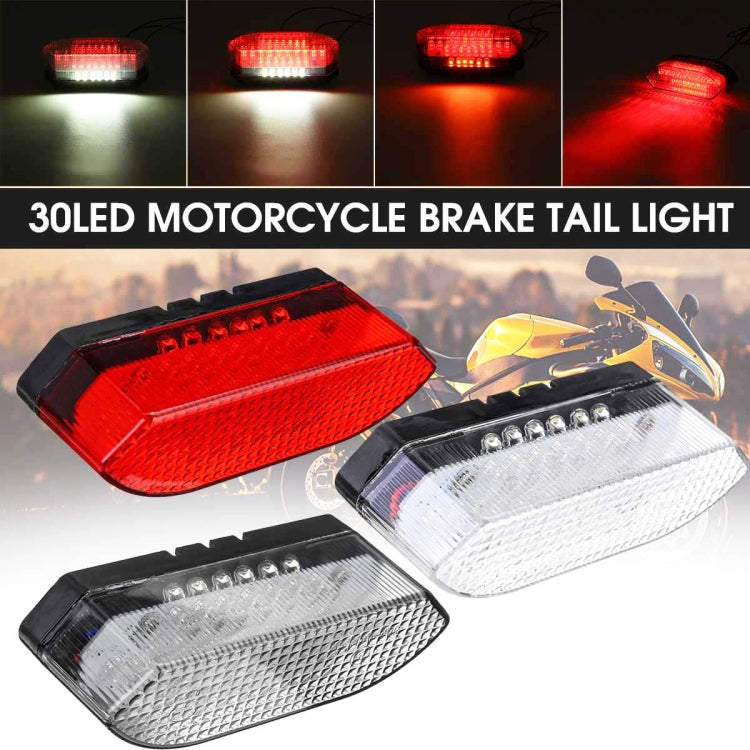 MK-285 Motorcycle LED Taillight Plate Light(Without Stand Black Cover)