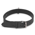 JINMAOHOU Dogs Double-Layer Leather Collar, Specification: M 49x2.7cm(Black)