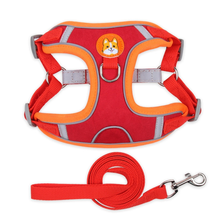 BL-867 Pet Chest Straps Reflective Dog Traction Rope, Size: S(Red)