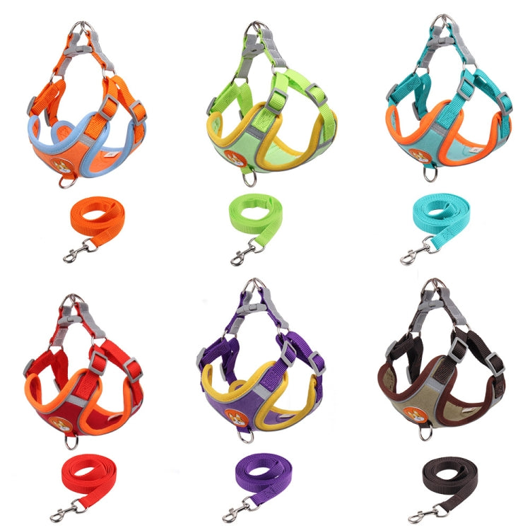BL-867 Pet Chest Straps Reflective Dog Traction Rope, Size: S(Red)