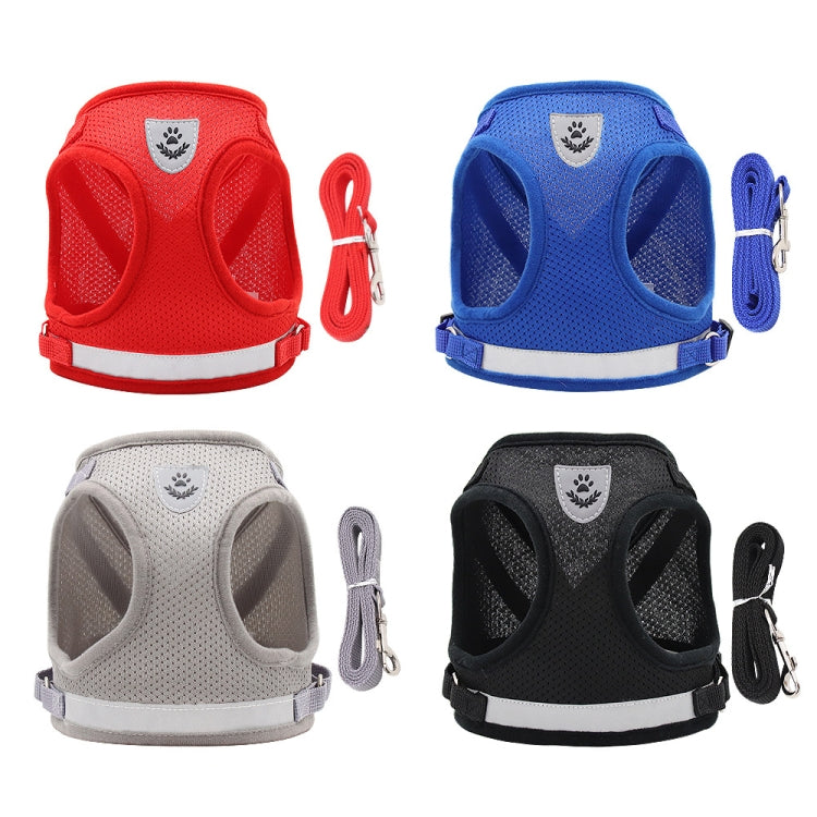 BL-844 Pet Chest Straps Reflective Breathable Dog Rope, Size: XS(Red)