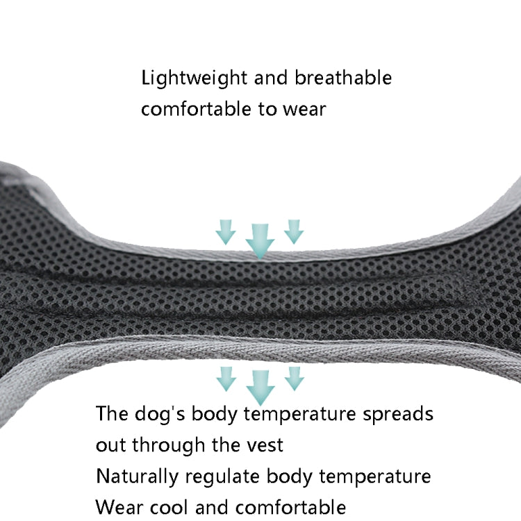 BL-852 Pet Traction Rope Mesh Breathable Dog Chest Straps L(Light Blue)
